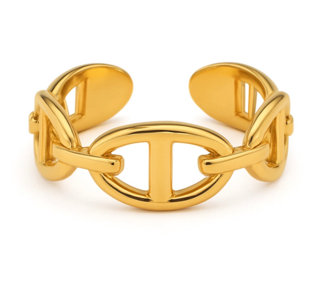 Navy mesh ring