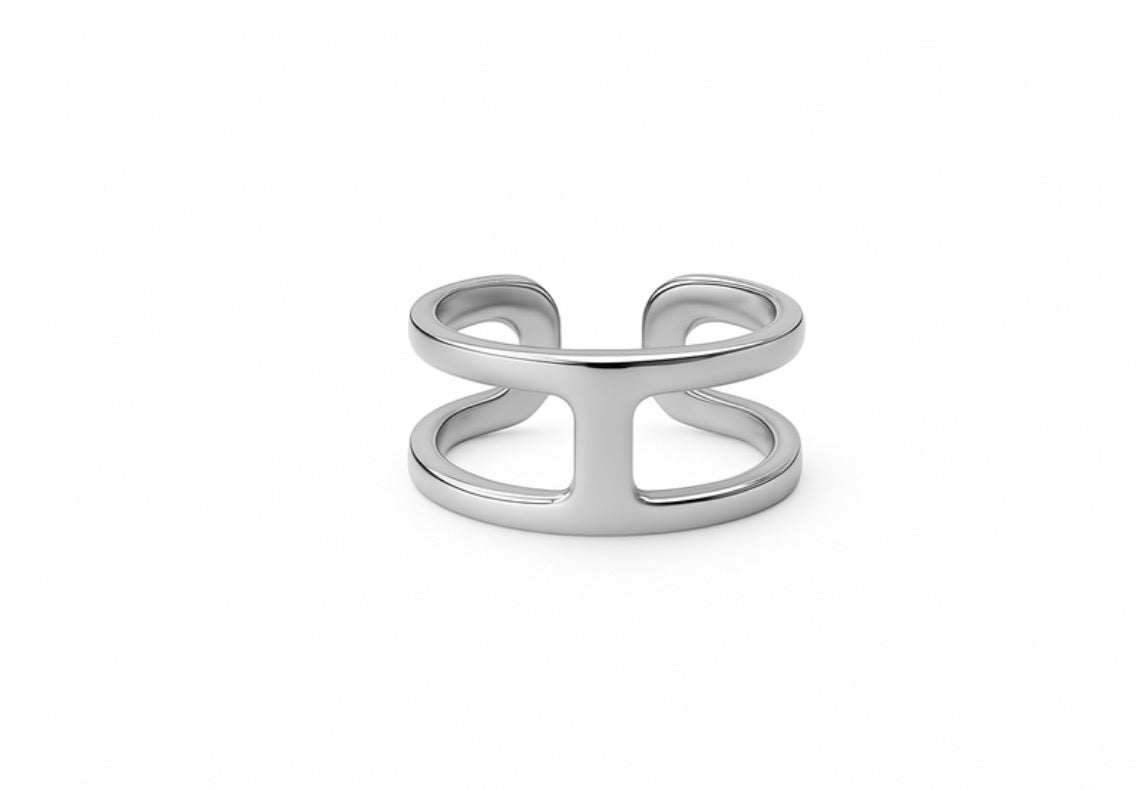 Geometric Silver Ring